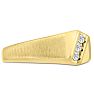 Men's 1/10ct Diamond Ring In 14K Yellow Gold Image-2