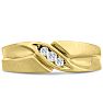 Men's 1/10ct Diamond Ring In 10K Yellow Gold Image-1