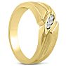 Men's 1/10ct Diamond Ring In 14K Yellow Gold Image-6