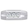 Men's 1/2ct Diamond Ring In 14K White Gold Image-1