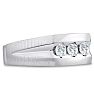 Men's 1/2ct Diamond Ring In 14K White Gold Image-2