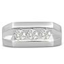 Men's 1ct Diamond Ring In 10K White Gold Image-1