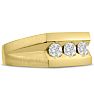 Men's 1ct Diamond Ring In 10K Yellow Gold Image-2
