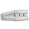 Men's 1ct Diamond Ring In 14K White Gold Image-2