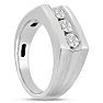 Men's 1ct Diamond Ring In 14K White Gold Image-6