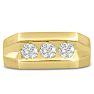 Men's 1ct Diamond Ring In 14K Yellow Gold Image-1
