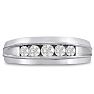 Men's 1/2ct Diamond Ring In 10K White Gold Image-1