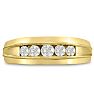Men's 1/2ct Diamond Ring In 10K Yellow Gold Image-1