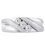 Men's 1/2ct Diamond Ring In 10K White Gold Image-1