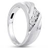 Men's 1/2ct Diamond Ring In 10K White Gold Image-6