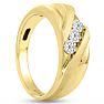 Men's 1/2ct Diamond Ring In 10K Yellow Gold Image-6