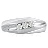 Men's 1/3ct Diamond Ring In 10K White Gold Image-1