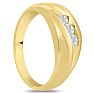 Men's 1/3ct Diamond Ring In 14K Yellow Gold Image-6