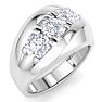 Men's 1ct Diamond Ring In 14K White Gold Image-2
