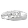Men's 3/4ct Diamond Ring In 10K White Gold Image-1