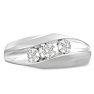 Men's 3/4ct Diamond Ring In 14K White Gold Image-1