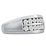 Men's 1ct Diamond Ring In 10K White Gold Image-2