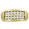 Men's 1ct Diamond Ring In 10K Yellow Gold Image-1