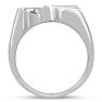 Men's 1/4ct Diamond Ring In 10K White Gold Image-4