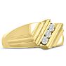 Men's 1/4ct Diamond Ring In 14K Yellow Gold Image-2