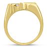 Men's 1/4ct Diamond Ring In 14K Yellow Gold Image-4