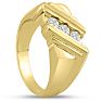 Men's 1/4ct Diamond Ring In 14K Yellow Gold Image-6