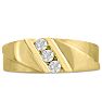 Men's 1/4ct Diamond Ring In 10K Yellow Gold Image-1