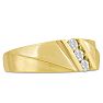 Men's 1/4ct Diamond Ring In 10K Yellow Gold Image-2
