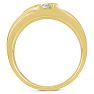 Men's 1/4ct Diamond Ring In 10K Yellow Gold Image-4