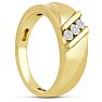 Men's 1/4ct Diamond Ring In 10K Yellow Gold Image-6