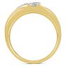 Men's 1/4ct Diamond Ring In 14K Two-Tone Gold Image-4