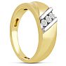 Men's 1/4ct Diamond Ring In 14K Two-Tone Gold Image-6