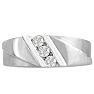 Men's 1/4ct Diamond Ring In 14K White Gold Image-1