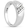 Men's 1/4ct Diamond Ring In 14K White Gold Image-6