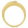 Men's 1/4ct Diamond Ring In 14K Yellow Gold Image-4