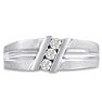 Men's 1/4ct Diamond Ring In 10K White Gold Image-1