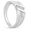 Men's 1/4ct Diamond Ring In 10K White Gold Image-6