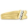 Men's 1/4ct Diamond Ring In 10K Yellow Gold Image-2