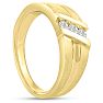 Men's 1/4ct Diamond Ring In 10K Yellow Gold Image-6