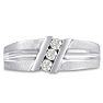 Men's 1/4ct Diamond Ring In 14K White Gold Image-1