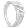 Men's 1/4ct Diamond Ring In 14K White Gold Image-6