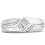 Men's 1/10ct Diamond Ring In 10K White Gold Image-1