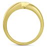 Men's 1/10ct Diamond Ring In 10K Yellow Gold Image-4