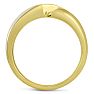 Men's 1/10ct Diamond Ring In 10K Two-Tone Gold Image-4