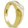 Men's 1/10ct Diamond Ring In 10K Two-Tone Gold Image-6