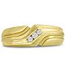 Men's 1/10ct Diamond Ring In 14K Yellow Gold