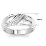 Men's 1/10ct Diamond Ring In 10K White Gold Image-5