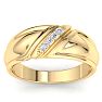 Men's 1/10ct Diamond Ring In 14K Yellow Gold Image-1