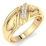 Men's 1/10ct Diamond Ring In 14K Yellow Gold Image-2