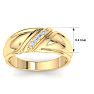 Men's 1/10ct Diamond Ring In 14K Yellow Gold Image-5